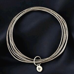 Silpada 925 Sterling Silver ‘Lasting Impression’ Bangle Bracelet Set B3008